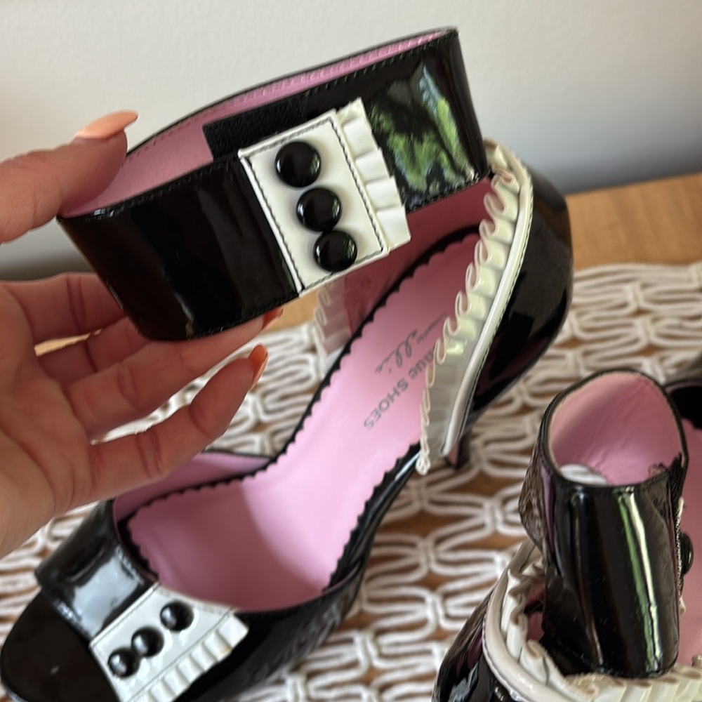 Leg Avenue By Ellie Heels Size 9.5 French Maid Design View 3